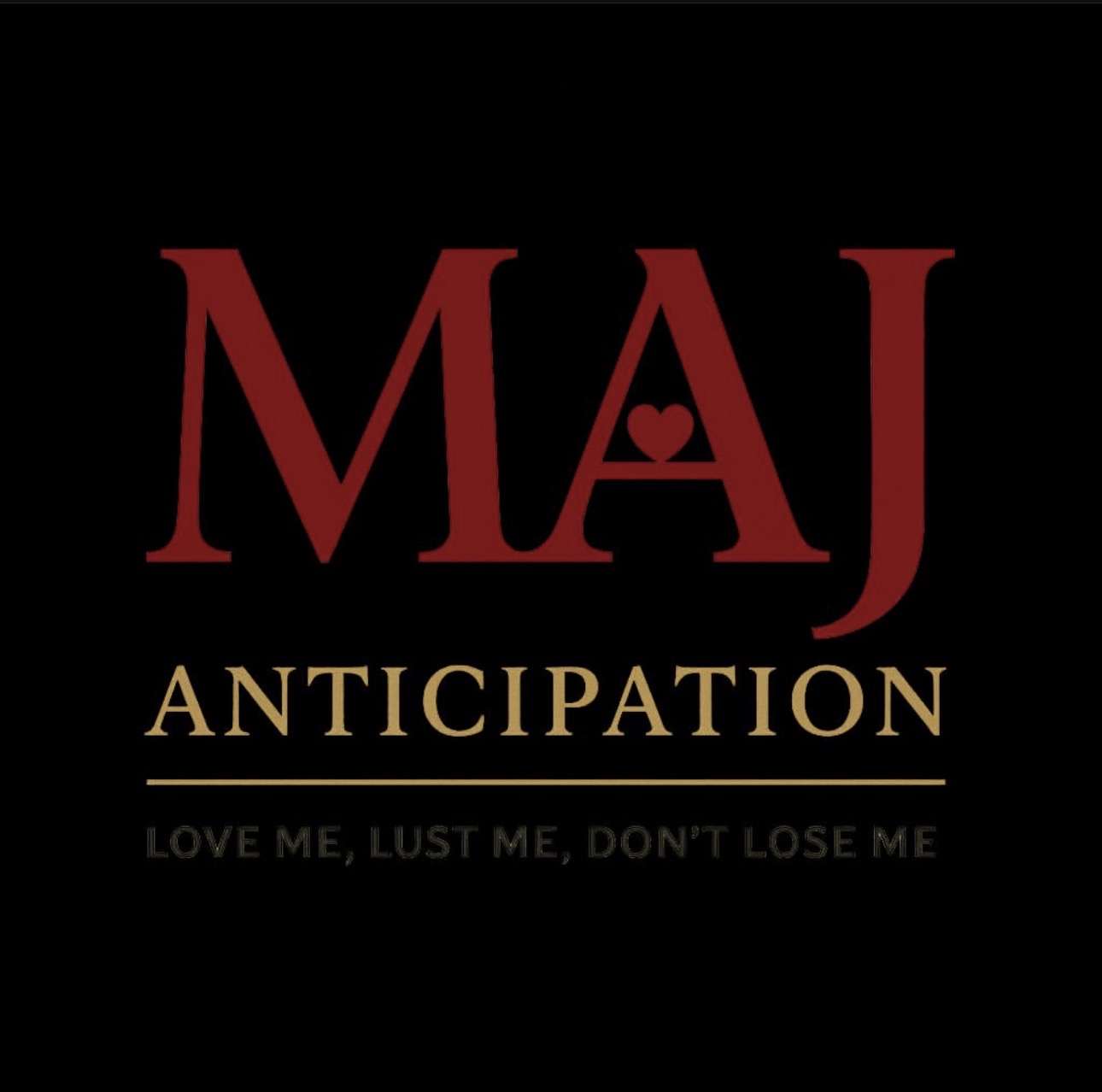 Anticipation: Love Me, Lust Me, But Don't Lose Me book cover - MAJ Logo Design